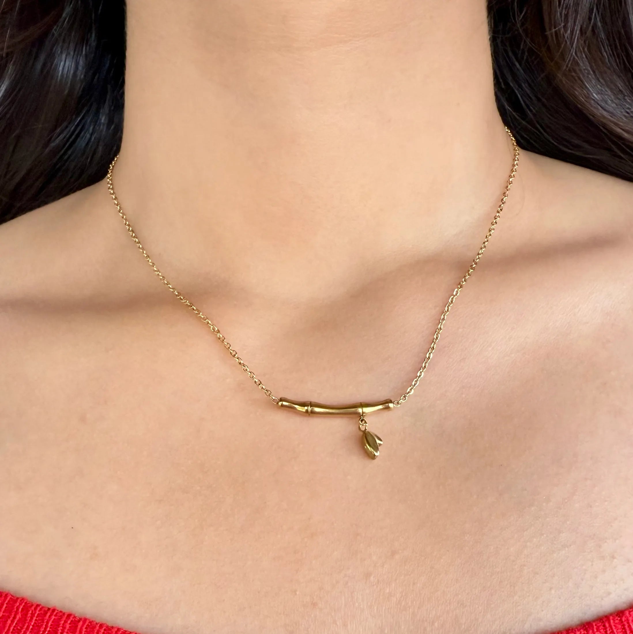 Bamboo Leaf Necklace