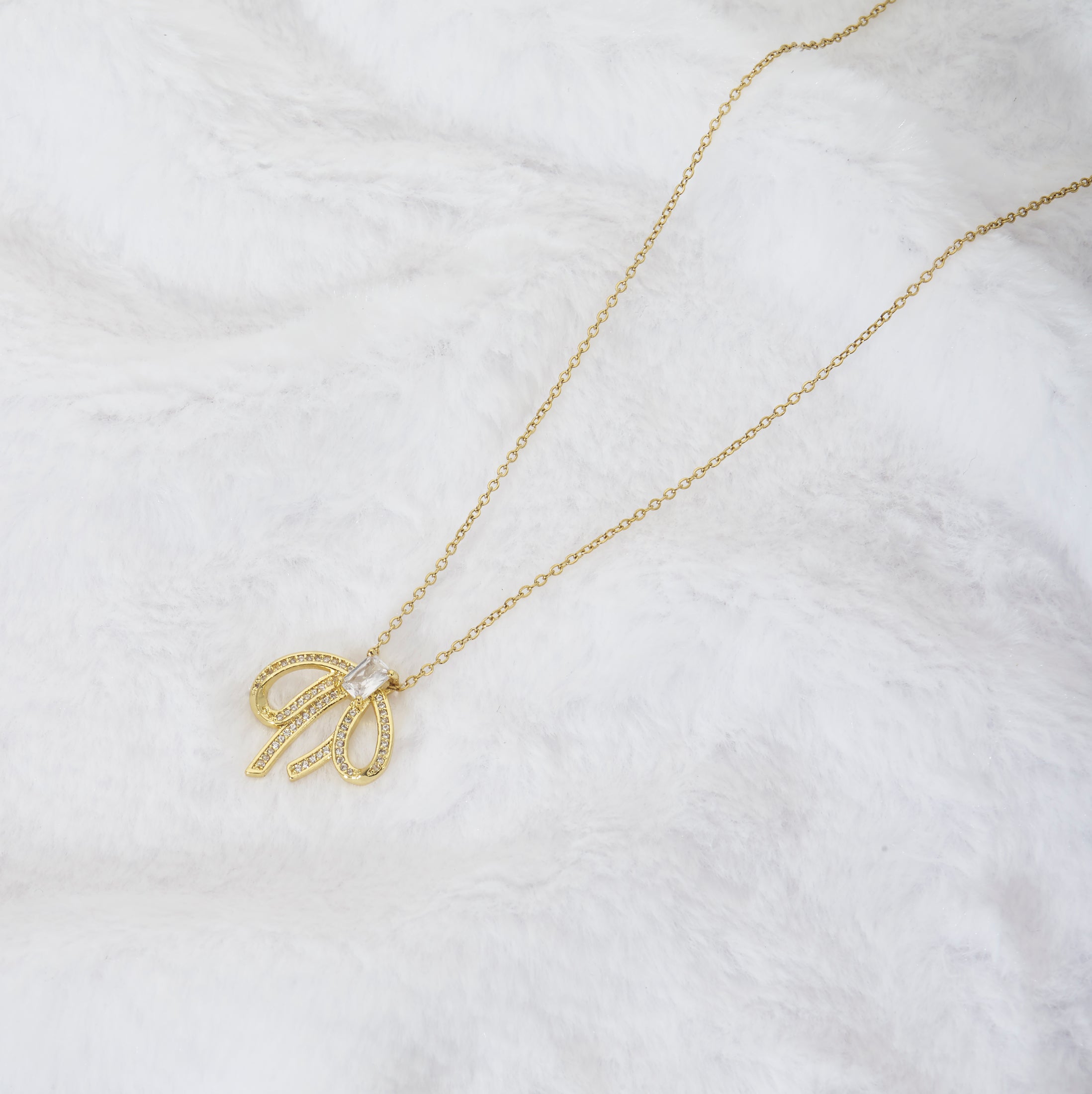 Gold Ribbon Necklace