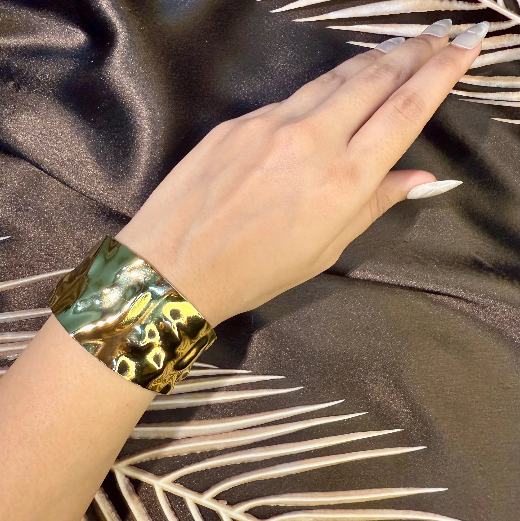 Golden Foil Cuff Bracelet