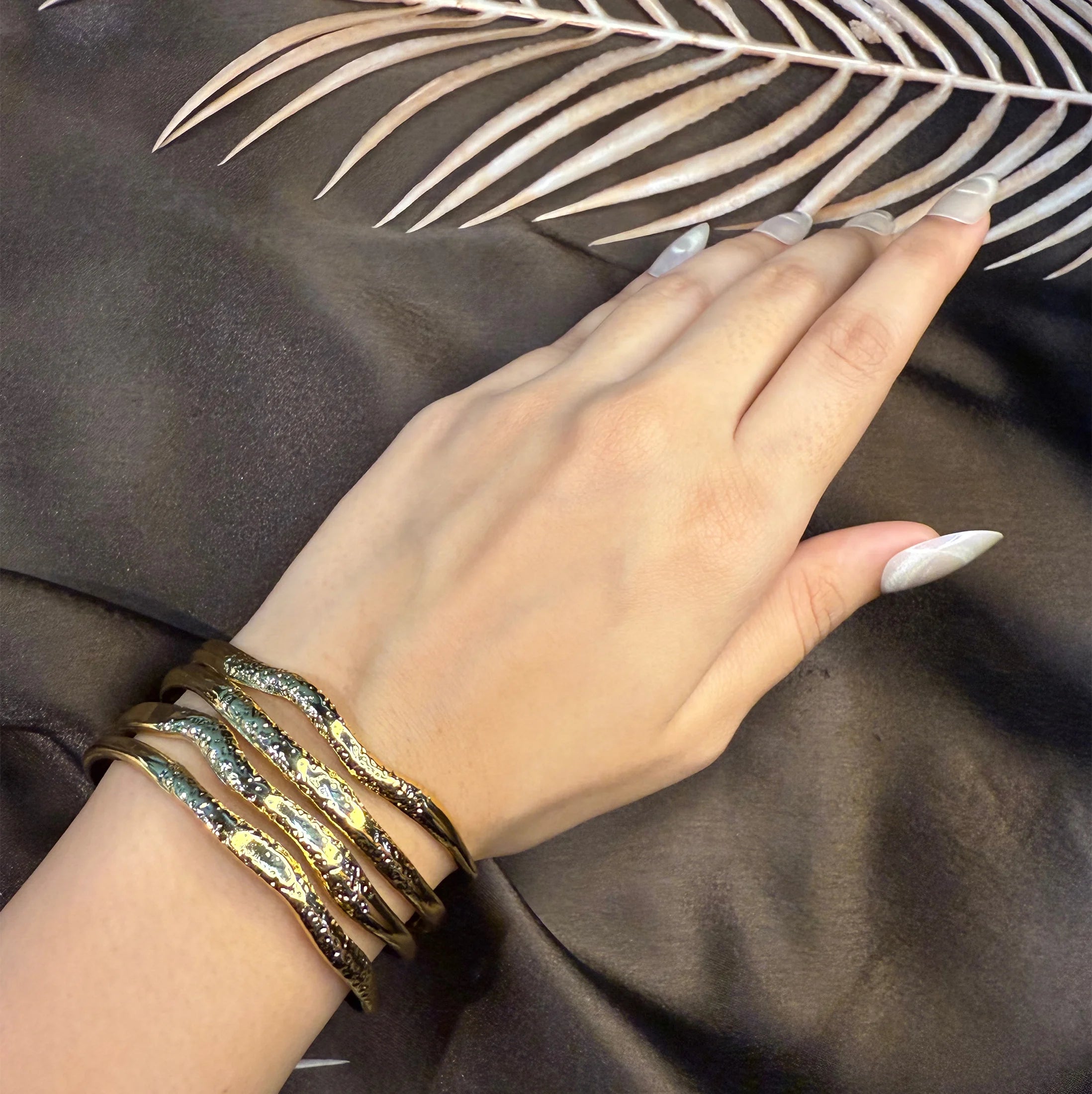 Golden Waves Cuff Bracelet