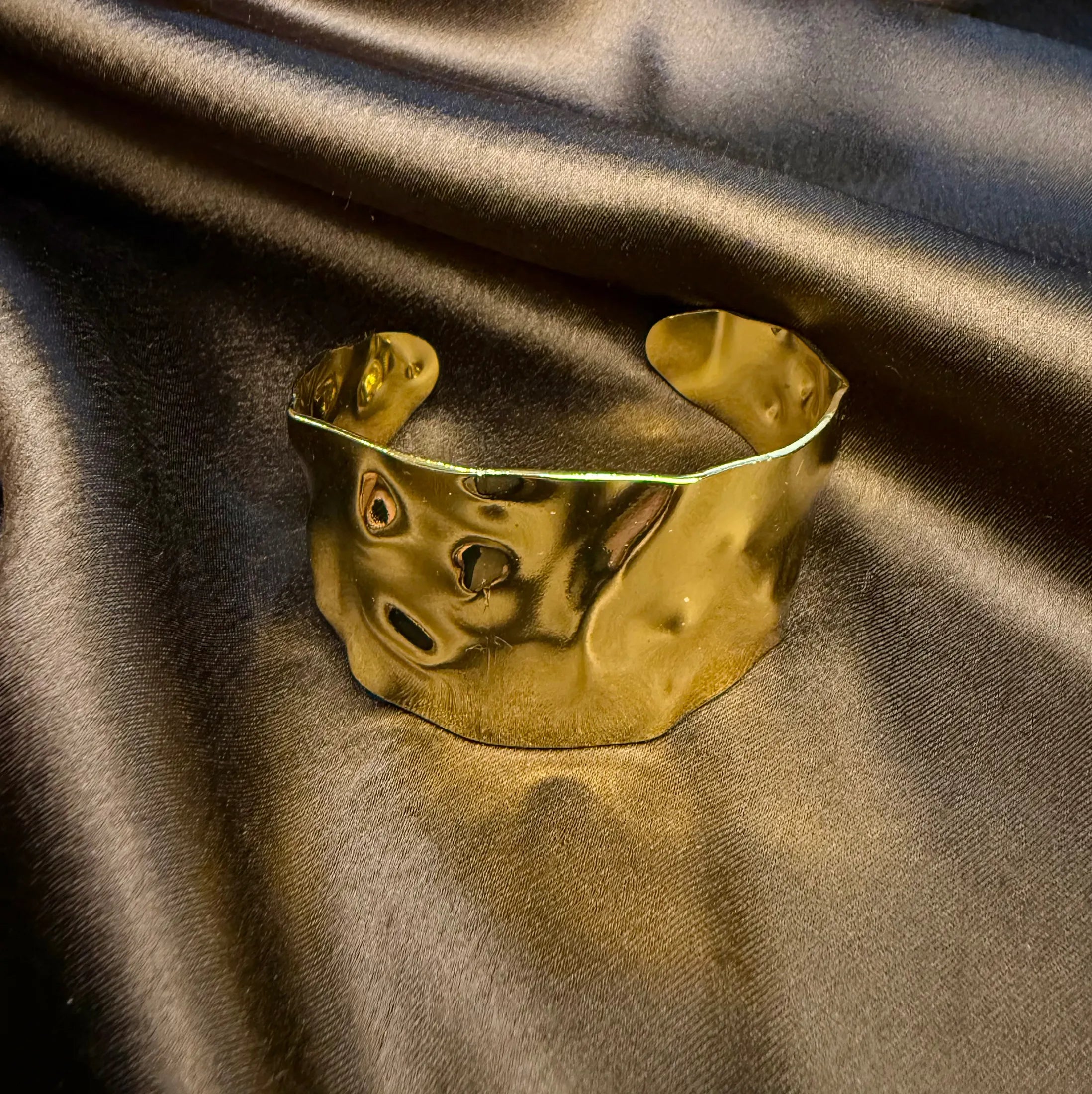 Golden Foil Cuff Bracelet
