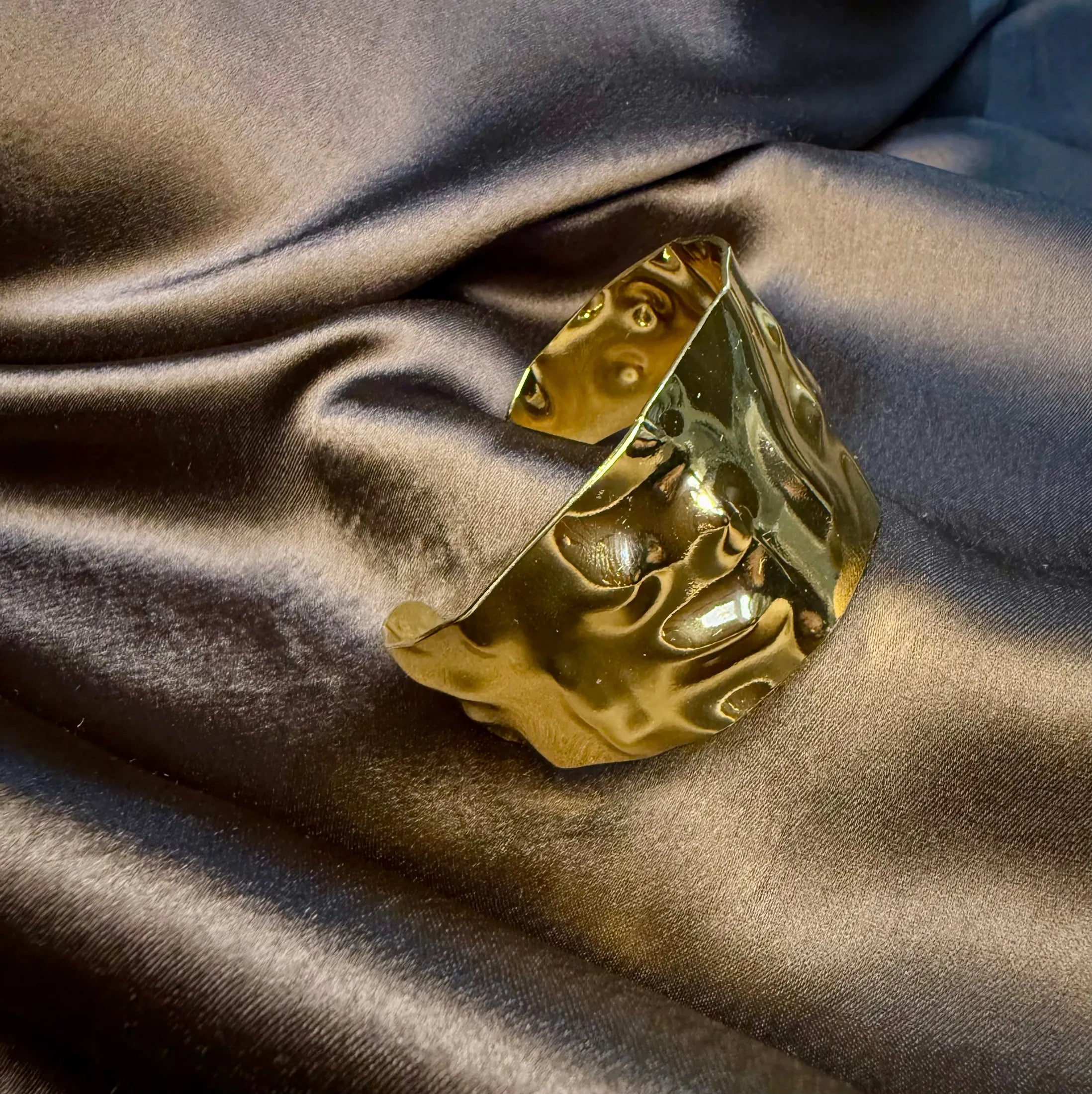 Golden Foil Cuff Bracelet