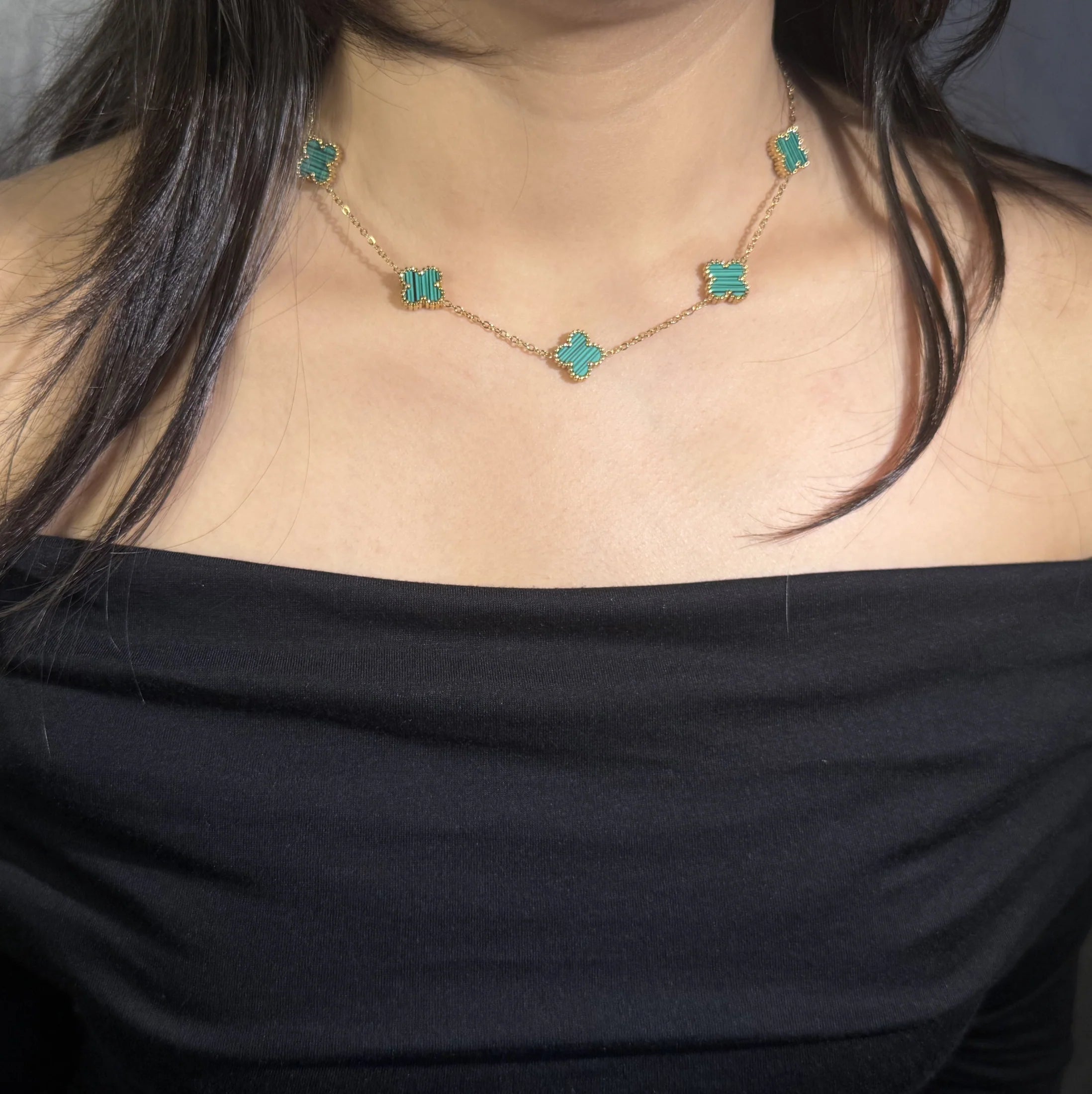 Green Clover Necklace new