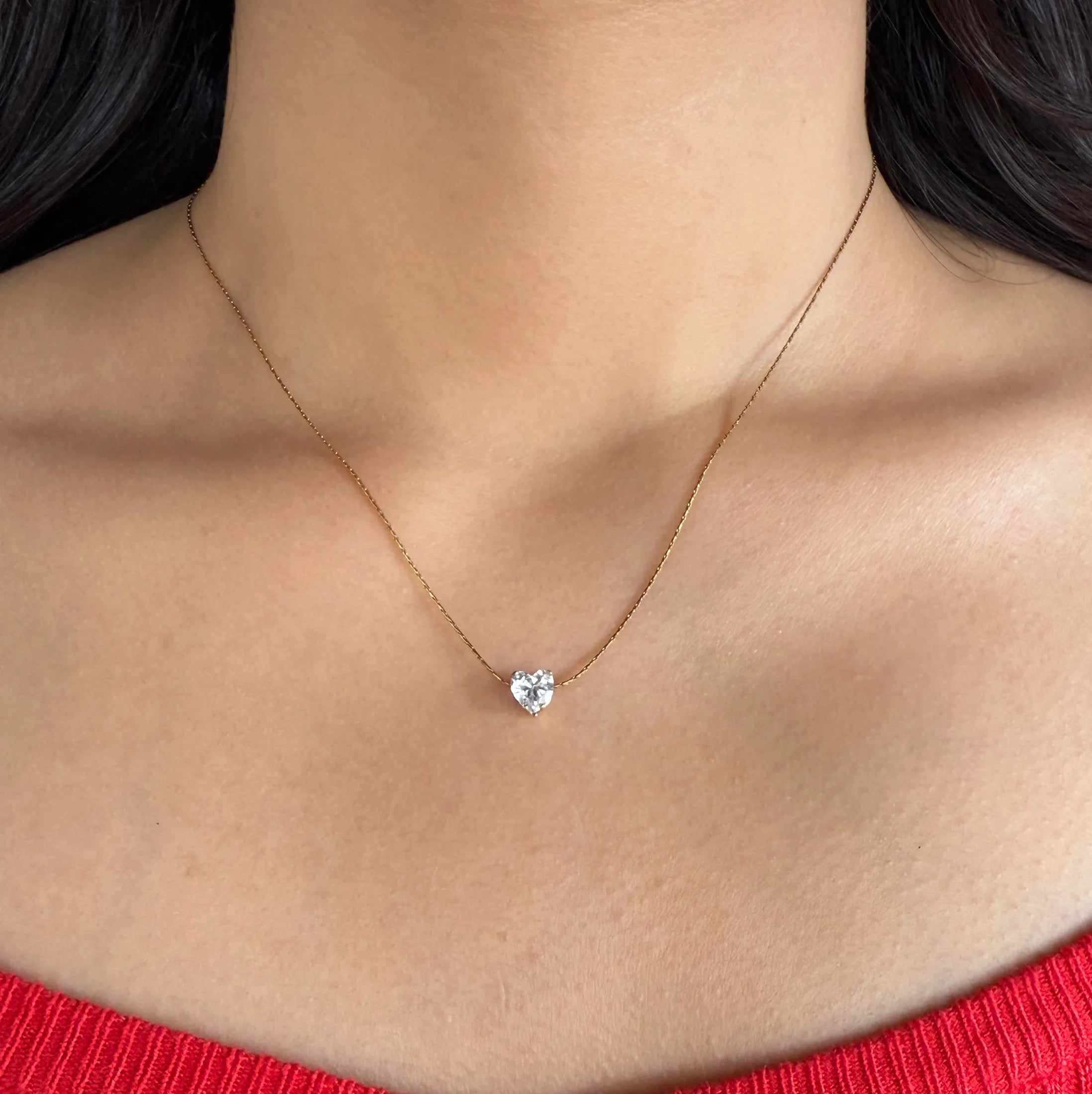 Heart Solitaire Necklace