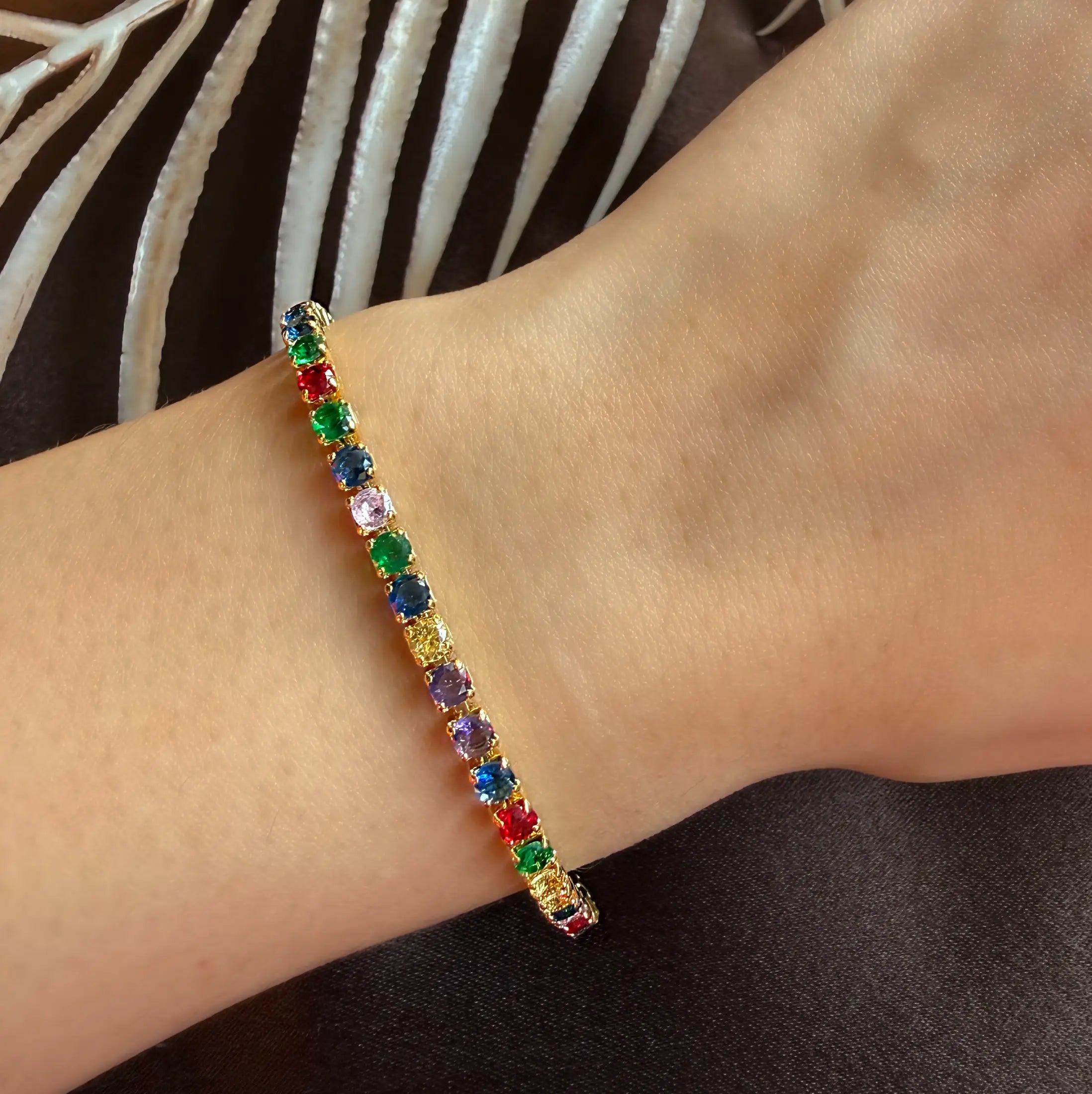 Multi-Color Tennis Bracelet