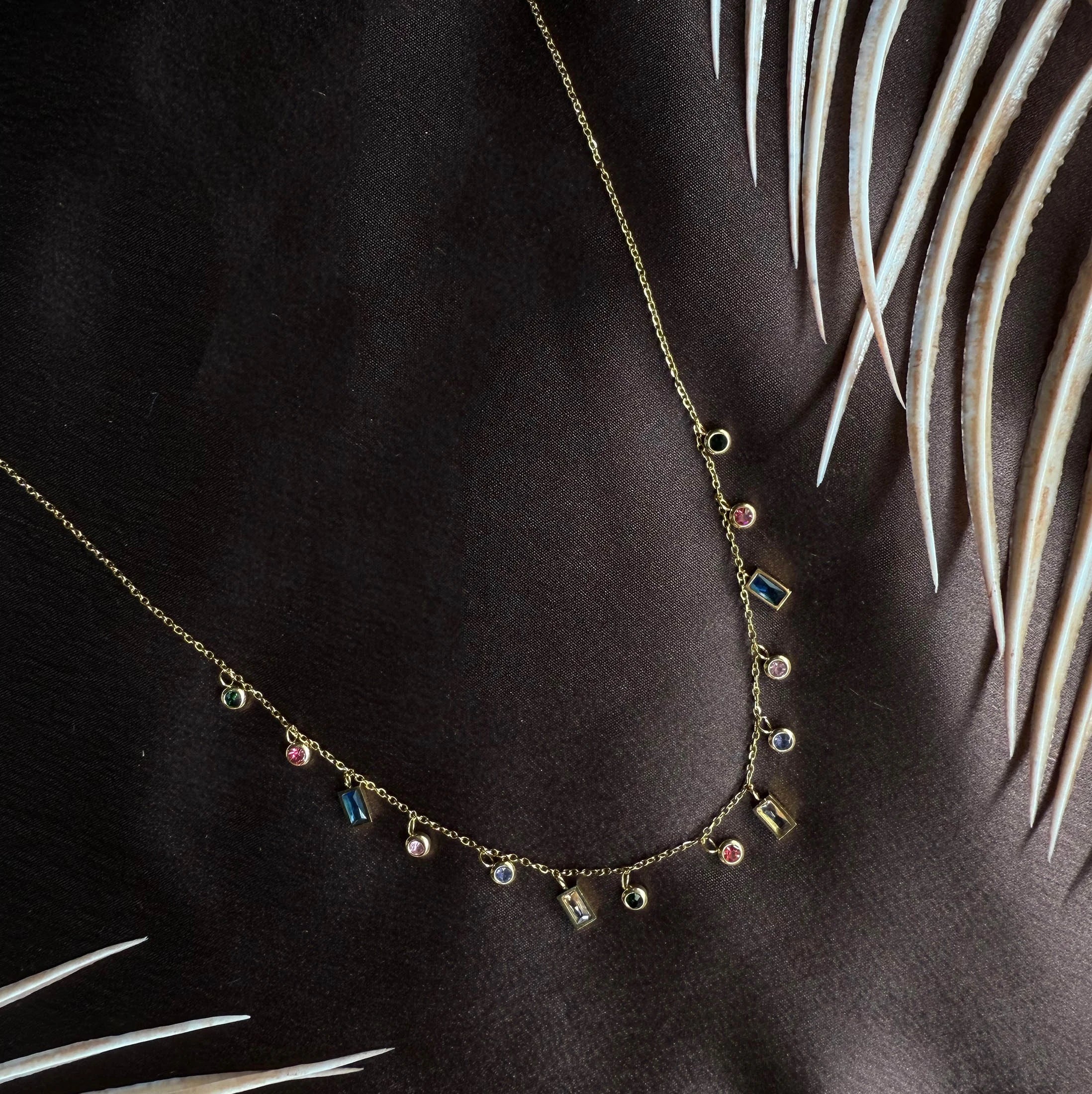 Multi Colour Crystal Necklace