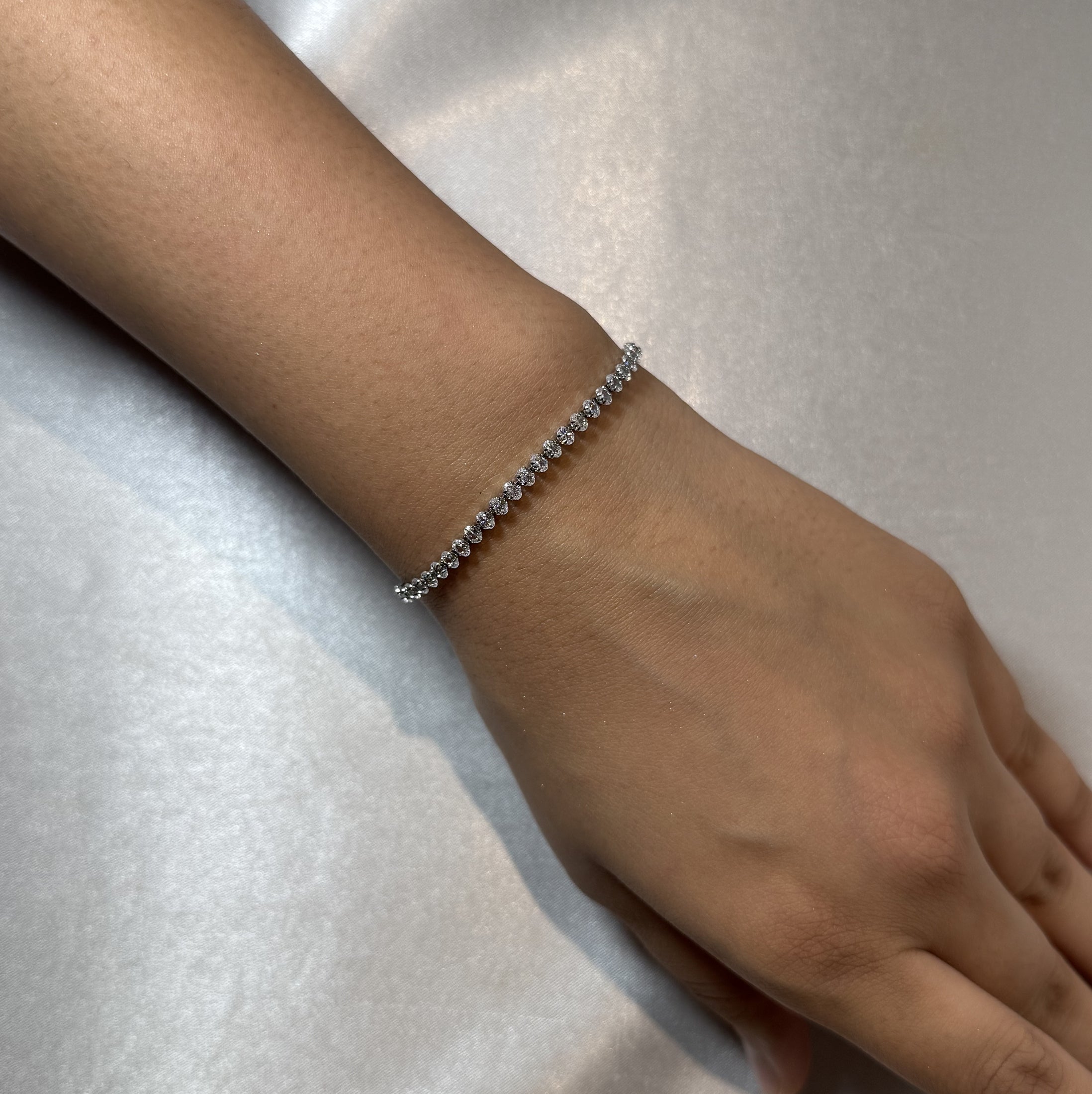 Silver beaded bracelet