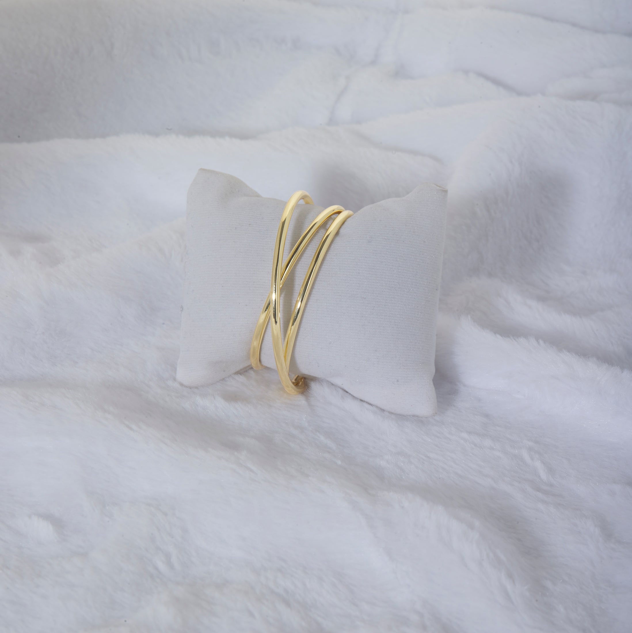 Three layer cuff bracelet