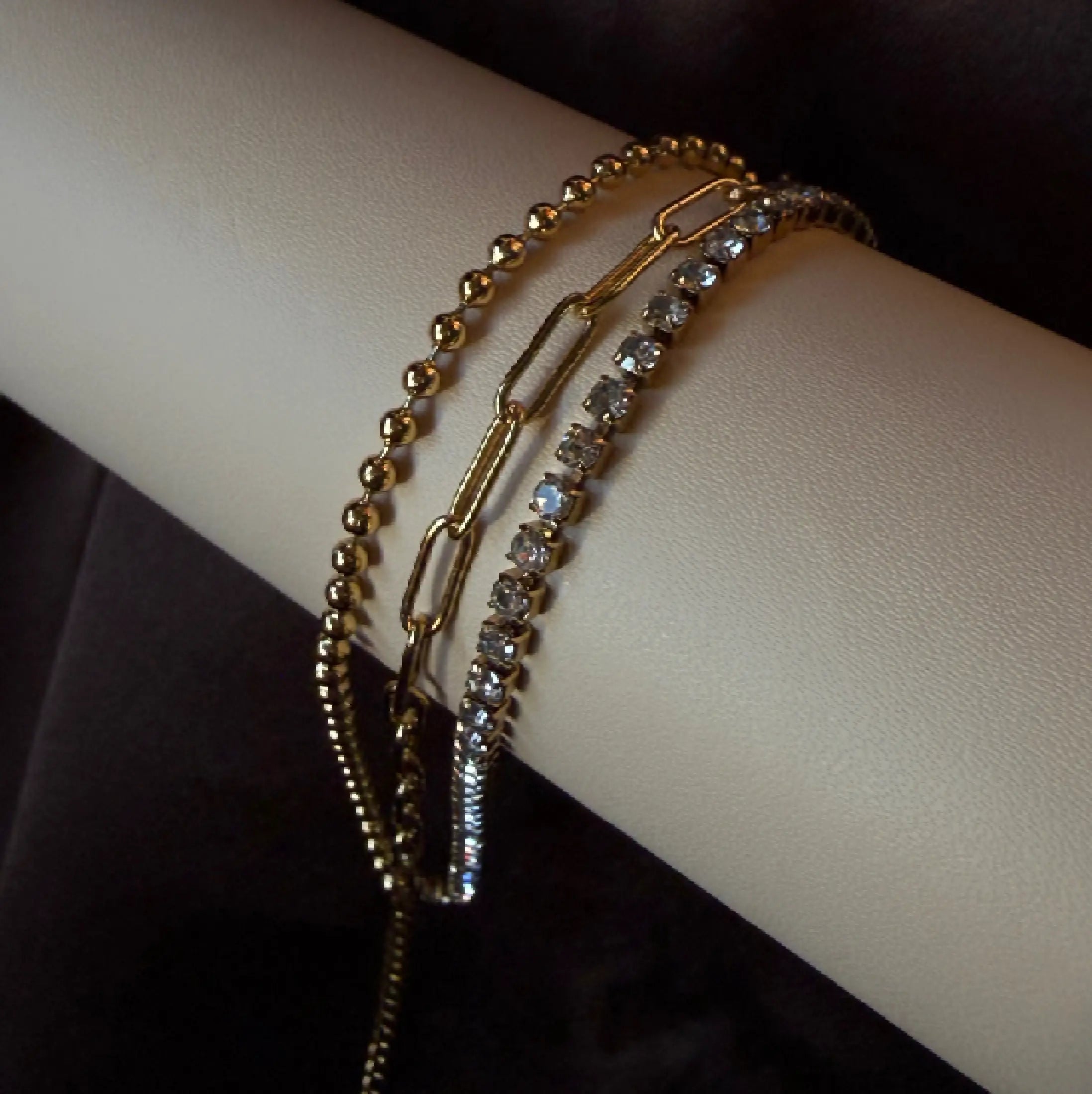 Triple Layered Stud Bracelet