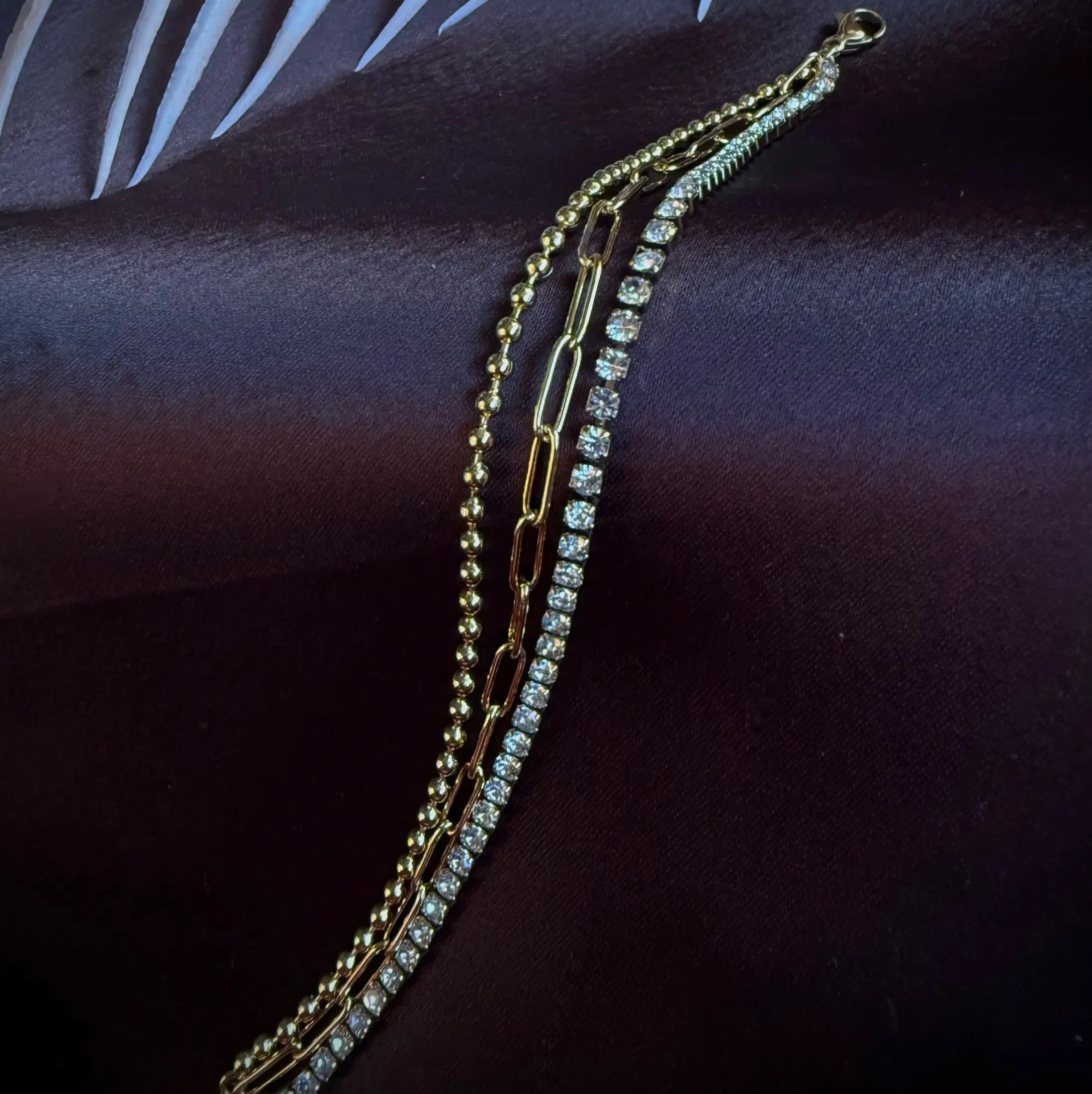 Triple Layered Stud Bracelet