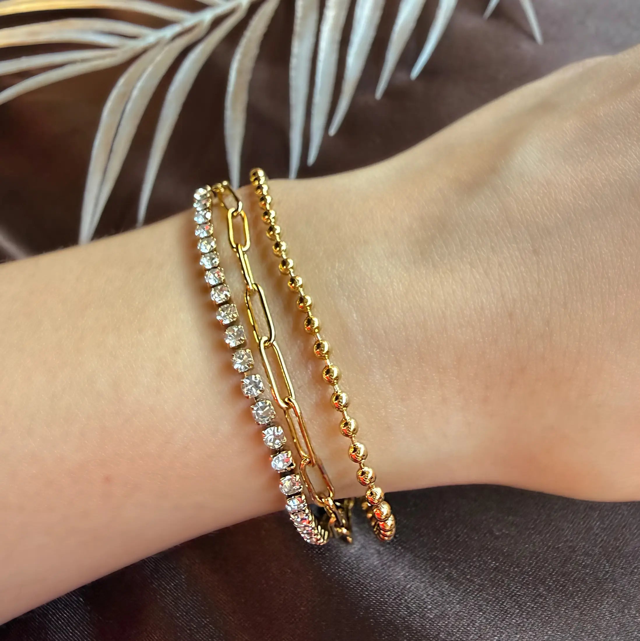 Triple Layered Stud Bracelet