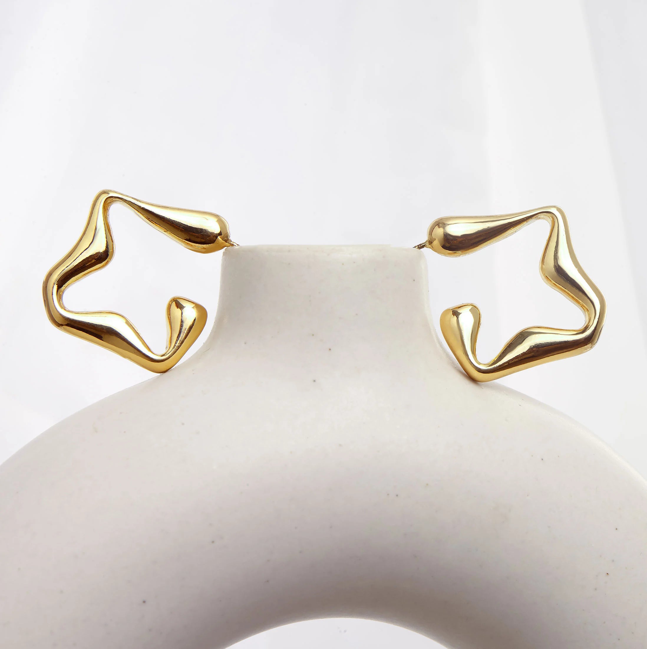 Golden Ripple hoops